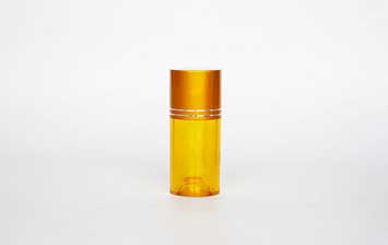 Medical grade clear empty plastic capsule bottle wholesale with gold caps