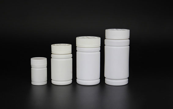 Plastic round wide mouth plastic pill bottles wholesale with twist off caps