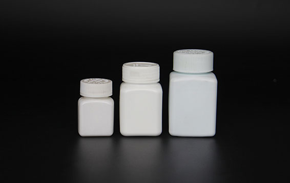 China manufacturer square empty plastic pill bottles with lids for sale
