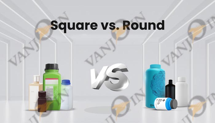 What is difference of square vs. round plastic bottles in cosmetic pacakging?