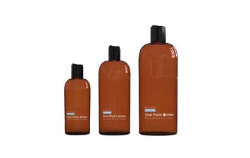 Custom color and label 8oz oval plastic lotion bottle with disc cap