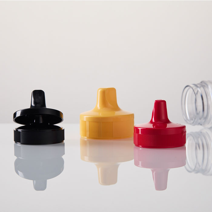 Black Replacement Condiment Caps, 38mm 42mm Fliptop Lid, Dishwasher Safe, BPA Free - Ideal for Squeeze Bottle Lids