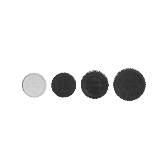 Plastic Glass Bottle Cap 18mm 20mm 22mm 24mm White Black Round Striped Sealing Cap Plastic Child Resistant Tamper Proof Cap Plastic Glass Bottle Cap 18mm 20mm 22mm 24mm White Black Round Striped Sealing Cap Plastic Child Resistant Tamper Proof Cap