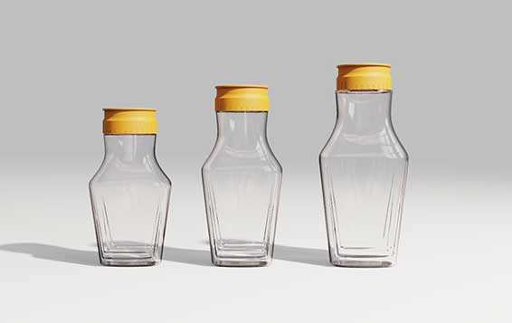 Unique design clear empty 8 oz plastic condiment squeeze bottles with twist off top