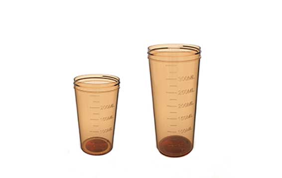 Best price clear 16oz graduated plastic drinking tumblers with screw lids bulk