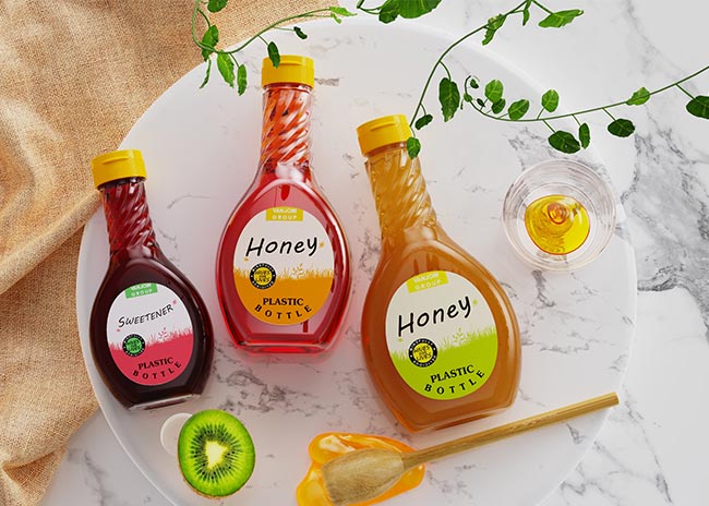 Food grade clear PET 8oz 12oz 16oz plastic tomato sauce bottle with flip top cap