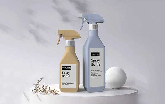 New design cheap square 500ml plastic kitchen spray bottle with trigger spray bulk