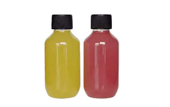 Custom sizes and shapes 60ml clear biodegradable juice bottles with screw caps