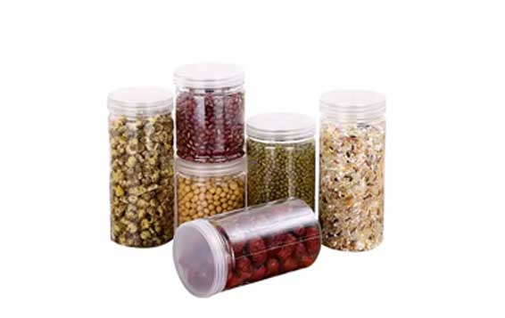 Food grade clear round 100ml plastic pla jars with lids