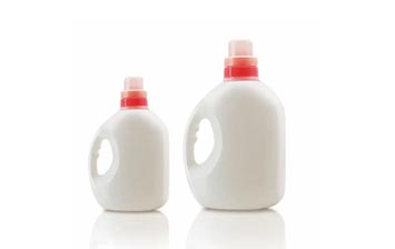 Custom size and label 1L 2L HDPE plastic laundry bottles with screw caps for detergent