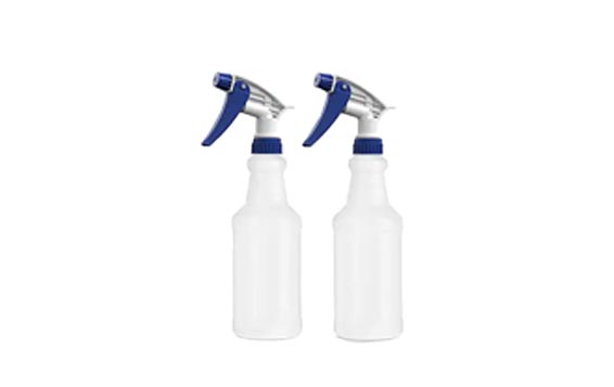 Heavy duty empty 16oz plastic commercial spray bottles with adjustable nozzle for cleaning solution