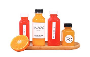 BPA Free clear square 16oz plastic beverage bottles with PP caps