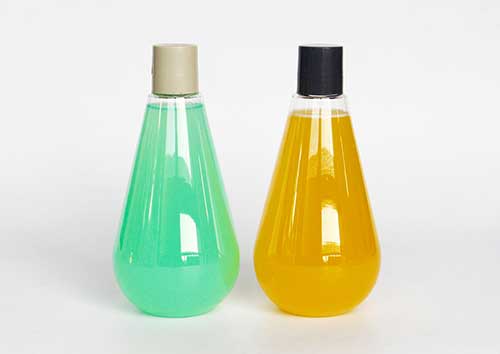 300ml pear shaped PET clear fruit juice plastic bottle, 24/410 neck