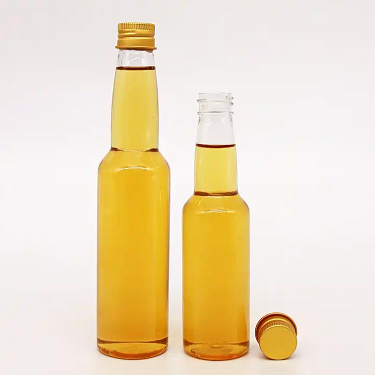 Empty clear 750ml PET plastic bottle with aluminum cap from China supplier