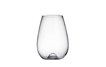 Custom clear reusable 9oz 10oz stemless plastic wine glasses for wedding & birthdays