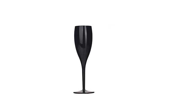 Disposable party glasses unbreakable 12oz black plastic goblets for champagne