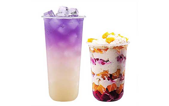 Wholesale 12oz 16oz 24oz clear plastic boba tea cups with lids