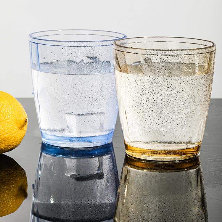 Unbreakable colored small 200ml 300ml plastic tumbler clear water cup 10oz plastic cups drinking cups