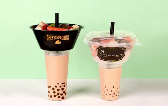 hard reusable BubbLe Tea cup disposable plastic milk tea boba cup