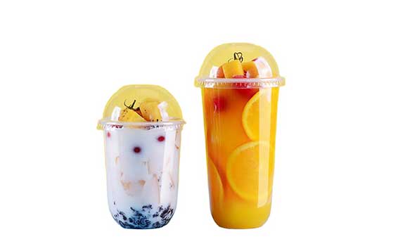 Wholesale 12oz 16oz 24oz clear plastic boba tea cups with lids