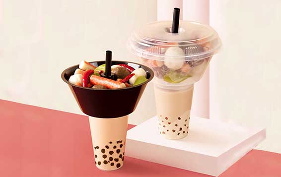 Clear 10oz 12oz 16oz 20oz 24oz disposable plastic bubble tea cups with lids and straws