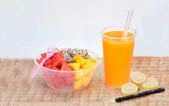 Clear 10oz 12oz 16oz 20oz 24oz disposable plastic bubble tea cups with lids and straws