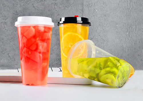 Factory price clear pp plastic disposable cups with lids 500ml/700ml/1000ml