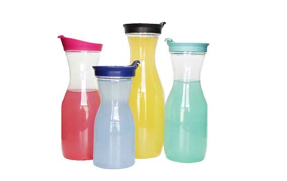 Wholesale cheap price 1L juice carafe plastic juice jug with lid