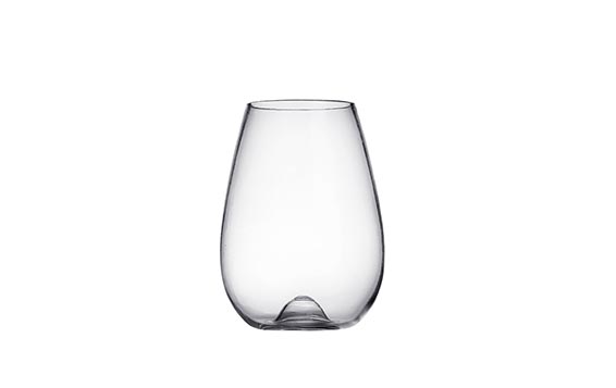 Custom clear reusable 9oz 10oz stemless plastic wine glasses for wedding & birthdays