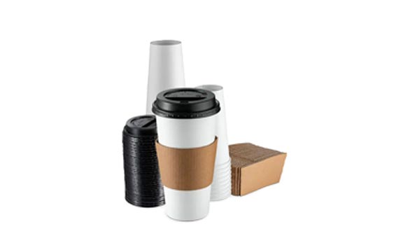 Wholesale single wall 12oz paper takeaway cups with lids bulk