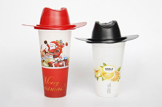 New design manufacturers of plastic disposable cups for coffee/tea