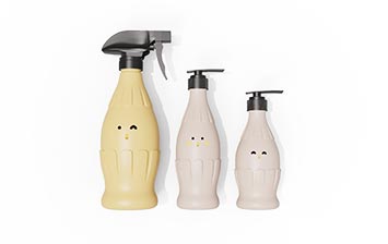 Custom shape refillable 16oz plastic soap dispensers bulk