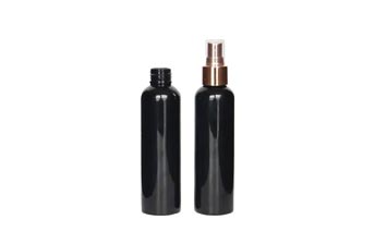 Ultra fine refill 200ml black cosmo plastic face mist spray bottles with adjustable nozzle