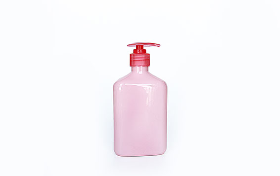 Custom labels 250ml/350ml/500ml pink lotion bottle in bulk with PP pump