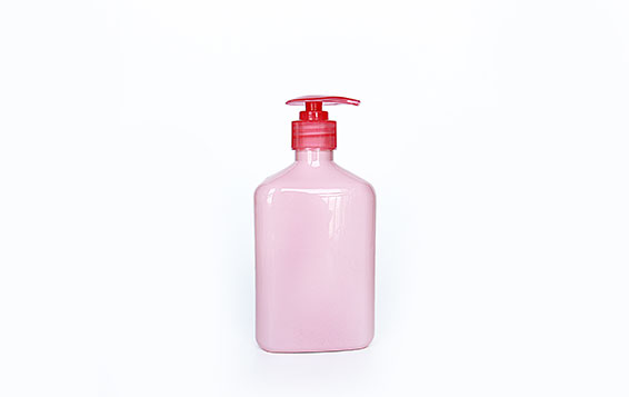 Custom labels 250ml/350ml/500ml pink lotion bottle in bulk with PP pump