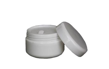 Custom 10g 20g 50g white cosmetic plastic skincare jar with dome lid wholesale