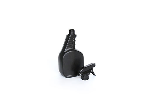 Black chemical resistant spray bottle with trigger spray