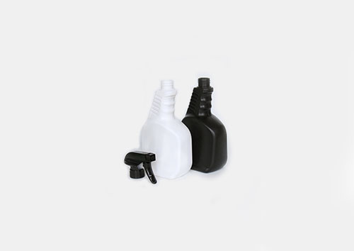Black chemical resistant spray bottle with trigger spray