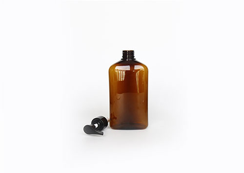 Custom color flat square pump bottle with pump dispenser
