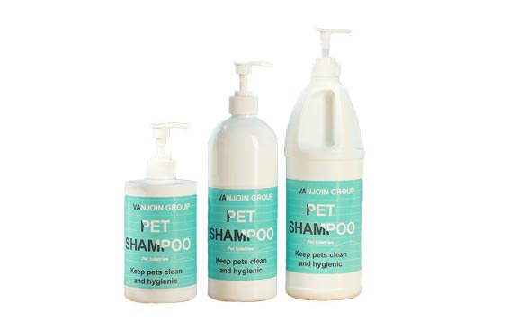 High capacity 500ml refillable pet plastic shampoo bottles with pump for pets care