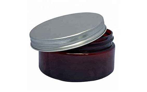 Bulk sale amber plastic cosmetic containers with lids wholesale