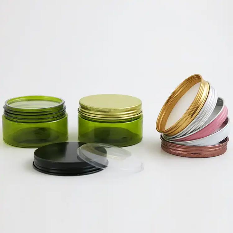 Wholesale clear 250ml plastic makeup jars with lids for cosmetic cream