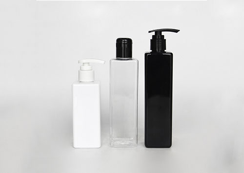 Black square empty cosmetic bottles airless plastic shampoo bottle wholesale from china manufacturer