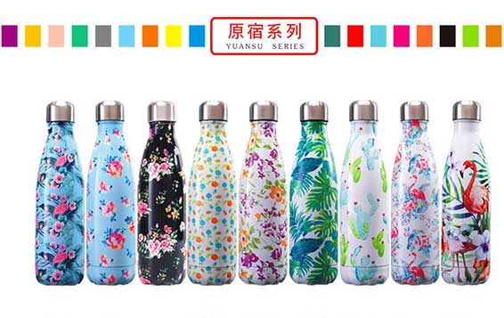 Custom color and logo insulated 500ml stainless steel water bottle for outdoor bulk