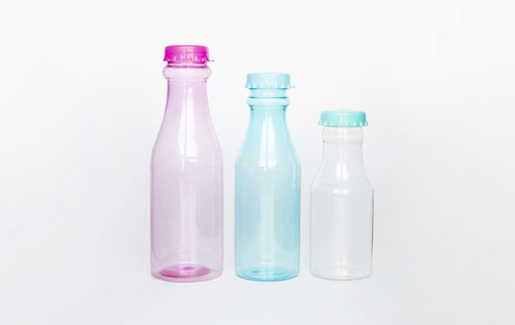 Custom logo clear empty plastic drinking bottles for sale with screw caps