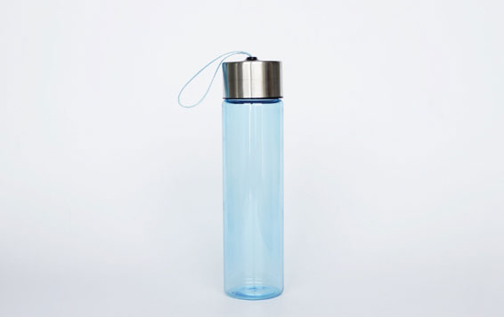 Portable lemon water bottle candy color with rope and aluminium cap from juice bottle supplier