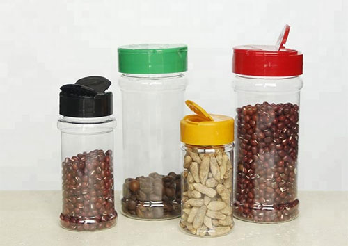 Cheapest manufacturer for clear PET cylinder plastic spice containers with lids