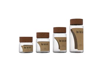 Custom empty 6oz plastic kitchen spice jar kit for cabinet