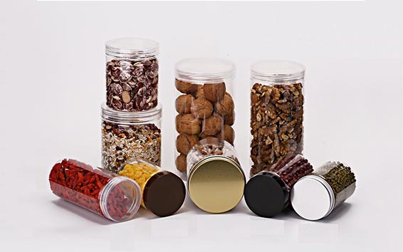 Supplier direct transparent 16oz 500ml plastic dry food jar with lid