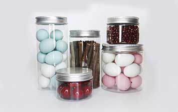 Food Grade 16oz empty plastic jar with aluminum lid